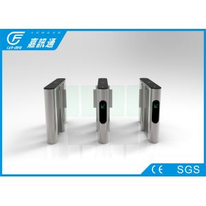 Cheap Indoor Fingerprint Reader Swing Gate Turnstile , Automatic Pedestrian Barrier Gate for sale