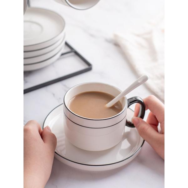 Unique 200ml Porcelain Tea Set Sustainable Nordic Design For Cappuccino And Espresso