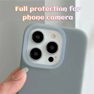 Mobile Shockproof Cell Phone Back Cover Jelly Liquid Silicone Case For Iphone 14