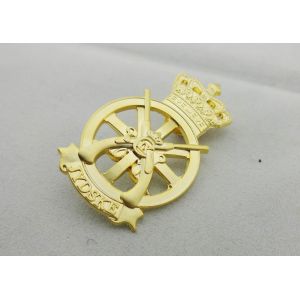 Die Casting JYDSKE Zinc Alloy Lapel Pin, 3D Soft Enamel Pin with Misty Gold