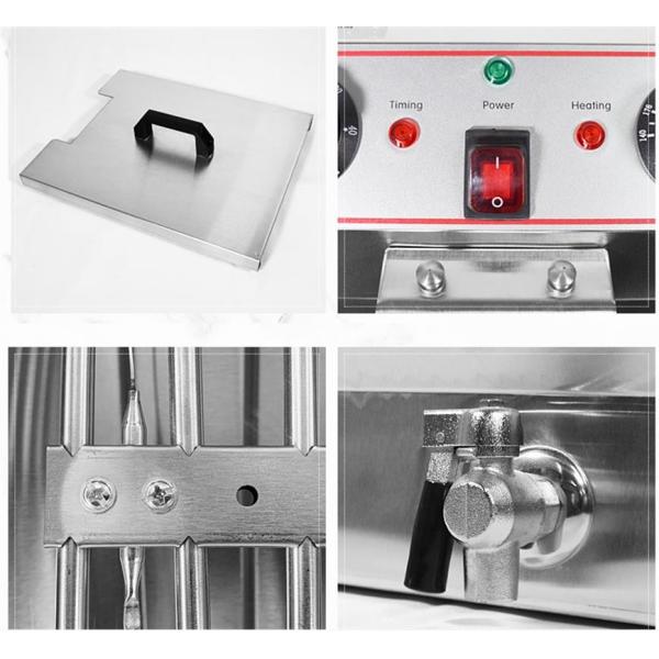 Commercial Stainless Steel Deep Fryer Countertop 3250W 8L