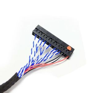 Electronic VGA Converter 20 Pin LVDS Connector LCD Panel Cable Assembly for