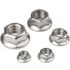 China Din6923 Grade M4-M16 Stainless Steel Bolt Hexagon Flange Nuts on sale