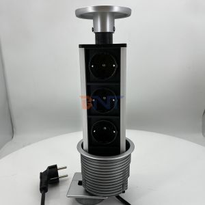 Kitchen Pull Out Socket With 3 EU Power Outlet Custom Module For Smart Home