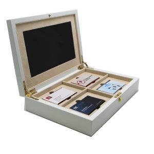 OEM Video Brochure Box With LCD Screen Video Presentation Box For Gift