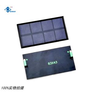2V Customized Small Epoxy Solar Panels ZW-8343 Transparent 0.48W Poly Silicon