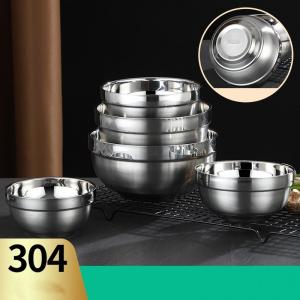 Cheap Double Walled 304 Stainless Steel Polished Bowls For Kitchen for sale