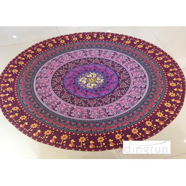 Quality Soft Velour Reactive Custom Printed Beach Towels With Tassel 150 * 150cm wholesale