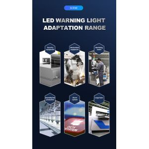 Red Orange Machine Light Tower 24V DC LED Lights Lamp With Buzzer Alarm For CNC