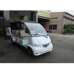 Fashion Style White DC Motor 4kW Electric Shuttle Bus Max Loading 8 Passengers