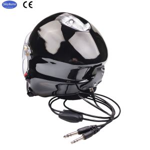 Noise Cancel PPG Black Helmet With Full Headset EN966 Certificated Paramotor