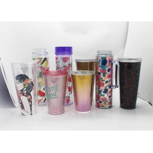 Cheap Printed Acetate Insert for Double Wall Transparent Plastic Tumbler for sale