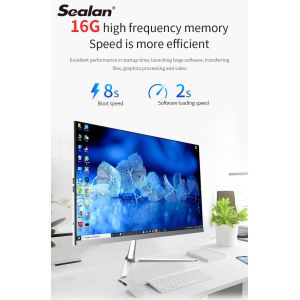 1.72cm Thickness 1TB HDD 23.8 Inch All In One PC for Business Using