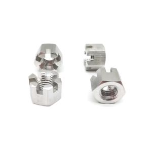 M12 M18 Stainless Steel SUS304 SUS316 Hex Thin Slotted Nut Castle Nut A2 A4