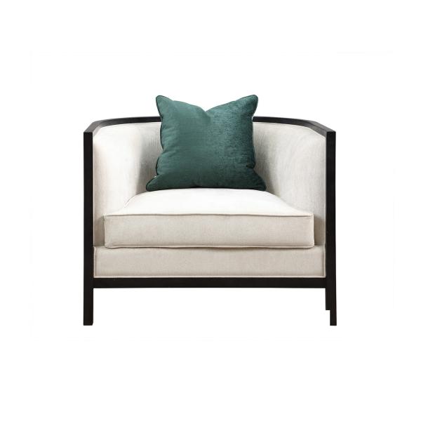 Quality European leisure sofa chairs for Hotel lobby seating furniture made by Cherry wood and Grey fabric cushion wholesale