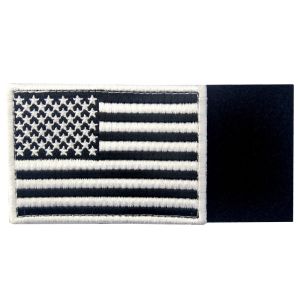 Embroidered USA Country Flag Patches With Hook And Loop Backing