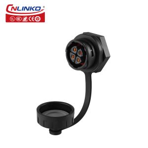 CNLINKO M20 PBT Industrial Waterproof Circular Shell 4 Way Garden Lighting