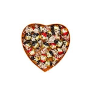 CMYK 19*19*3.8cm Chocolate Gift Packaging Boxes , Empty Heart Shaped Chocolate