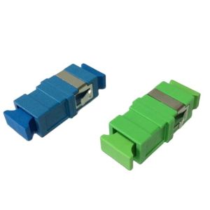 flangeless green SC/APC SM simplex fiber otical adapter