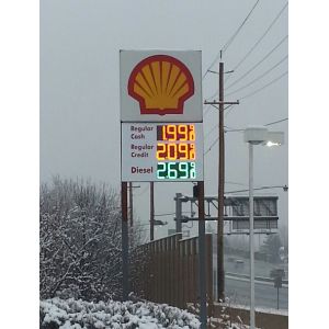LED Gas Price Sign with RS232 TCP/IP GSM Communication for Gas Station Display