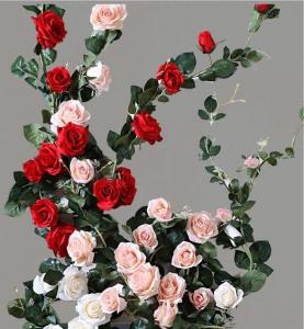 Cheap Decorative Climbing Artificial Rose Vine For Ceiling Walls Fences ODM for sale