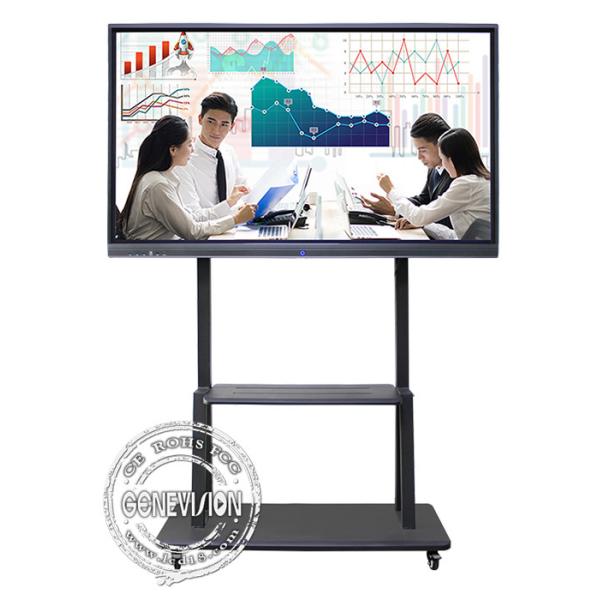 Quality 55" to 110" 4K AG Glass Android 12.0 Dual System 20 Points Touch Screen Whiteboard with Camera and Microphone wholesale