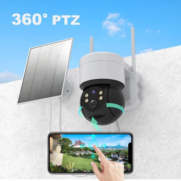 Solar Security Camera Outdoor Wifi Ptz Camera With Solar Panel Wireless IP CCTV