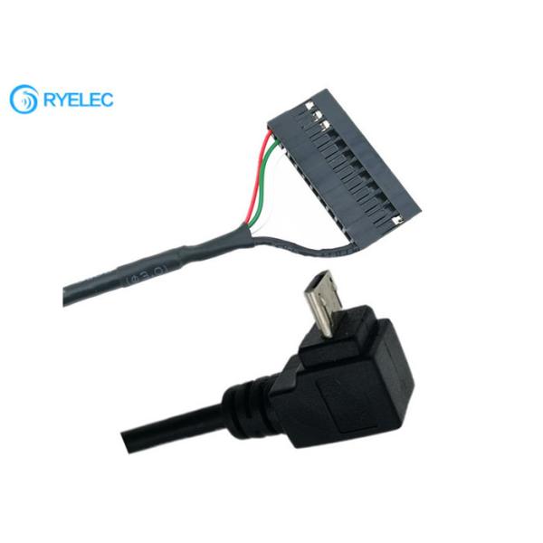 Quality Right Angle Micro USB Extension Cable Male To Motherboard Dupont 2.0mm Pitch 12 Pin wholesale