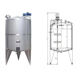 SS304 1.6m Diameter 5000 Litre Horizontal Water Tank For Beverage Factory