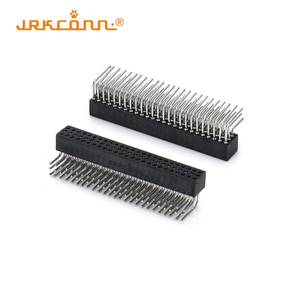 Triple Row 1.27 Mm Pitch Header Right Angle Type 60V Female To Female Header