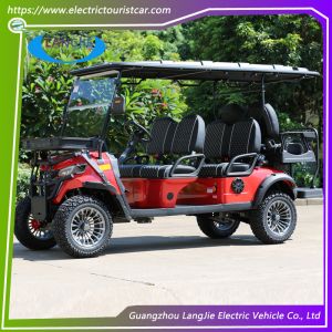 China Mini 4+2 Seats Electric Golf Club Cart   Battery-operated Electric Buggy Car  with CE on sale