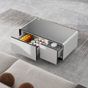Wireless Charging and Fridge Modern Smart Coffee Table for Home Living Room