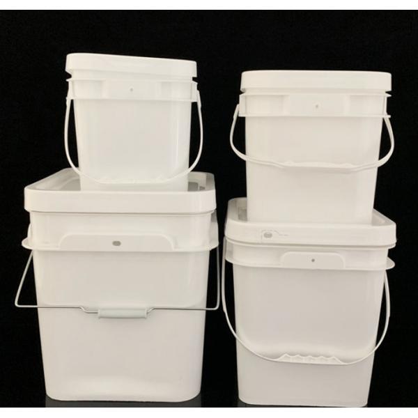 Chemical Resistant Square Plastic Bucket with IML/Thermal Transfer/Screen