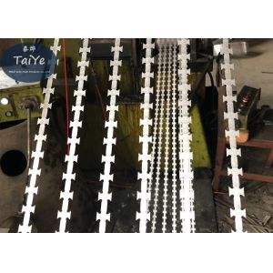 Spiral Intersecting Razor Barbed Wire Good Appearance High Fastness