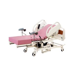 Remote Controller Medical Maternity Bed With Telescopic Working Table