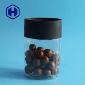 Empty Almond Nuts Biscuits Oval Plastic PET Jar Stackable 716ml