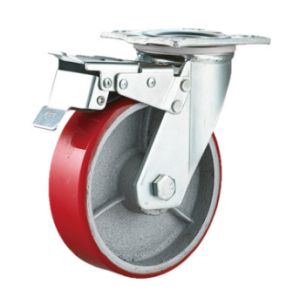 China 200mm Urethane Casters Iron Casters Swivel Caster Wheels Heavy Duty on sale