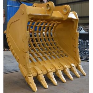 Cheap Custom Width 8.7m3 Backhoe Excavator Sieve Bucket for sale