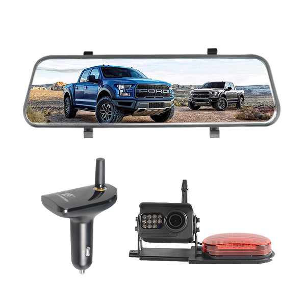 Quality 10" Antiglare Screen Reverse Mirror Dash Cam Backup Camera Car Charger Receiver wholesale
