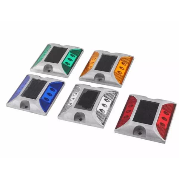 Quality 6pcs Convenience Solar Road Studs Path Deck Dock Fog - Proof Red Yellow Blue wholesale