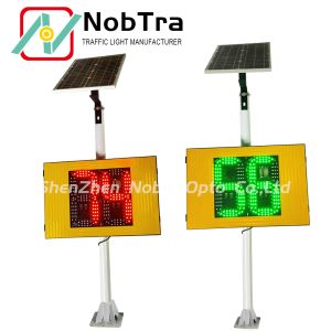 NBTR88-S30-S Solar Radar Traffic Signal Hoop Install Red And Green Color