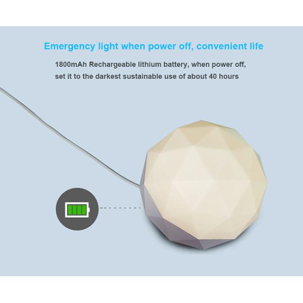 Childrens Night Light Voice Controlled Diamond Lamp With 1200mAh Rechargeable Battery