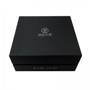 Cheap Rectangle Shaped Paper Packaging Box 2 Piece Gift Boxes With Lids Silver Logo for sale