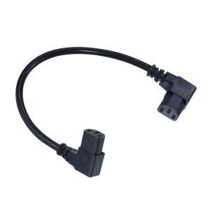 Right-Angle C13 to C13 Power Extension Cord for PDU Server Monitor