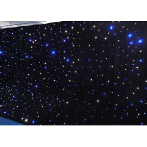 Blue And White LED Star Curtain Backdrop DMX Control For Wedding Event Stage