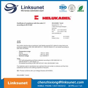 15023 High Flex Cable For Drag Chains Helukable JZ - HF 7 G0 , 75 Mm2 GY