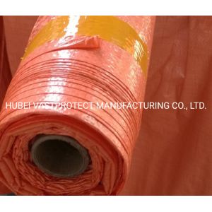 Double Sides Coating Orange Waterproof PE Poly Tarps Roll 3.65m Width Plain