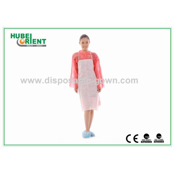 Quality Non-Woven Breathable White Disposable Non-Woven Aprons With CE MDR/ ISO13485/ISO9001 wholesale