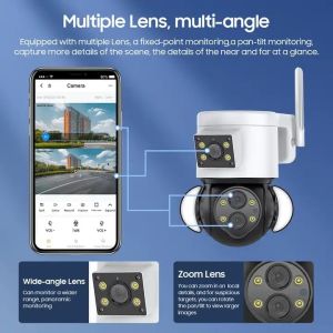 HD 4MP WIFI 10X Optical Zoom Camera Surveillance CCTV