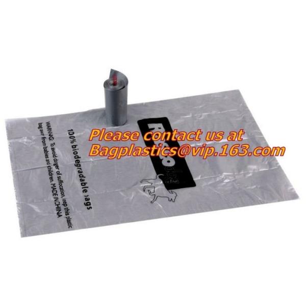 Dog Waste Bags with Dispenser, Disposable Recycling Colorful Custom Bio Eco